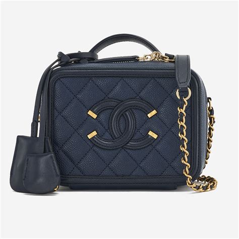 chanel vanity colour nlack blue|chanel vanity case.